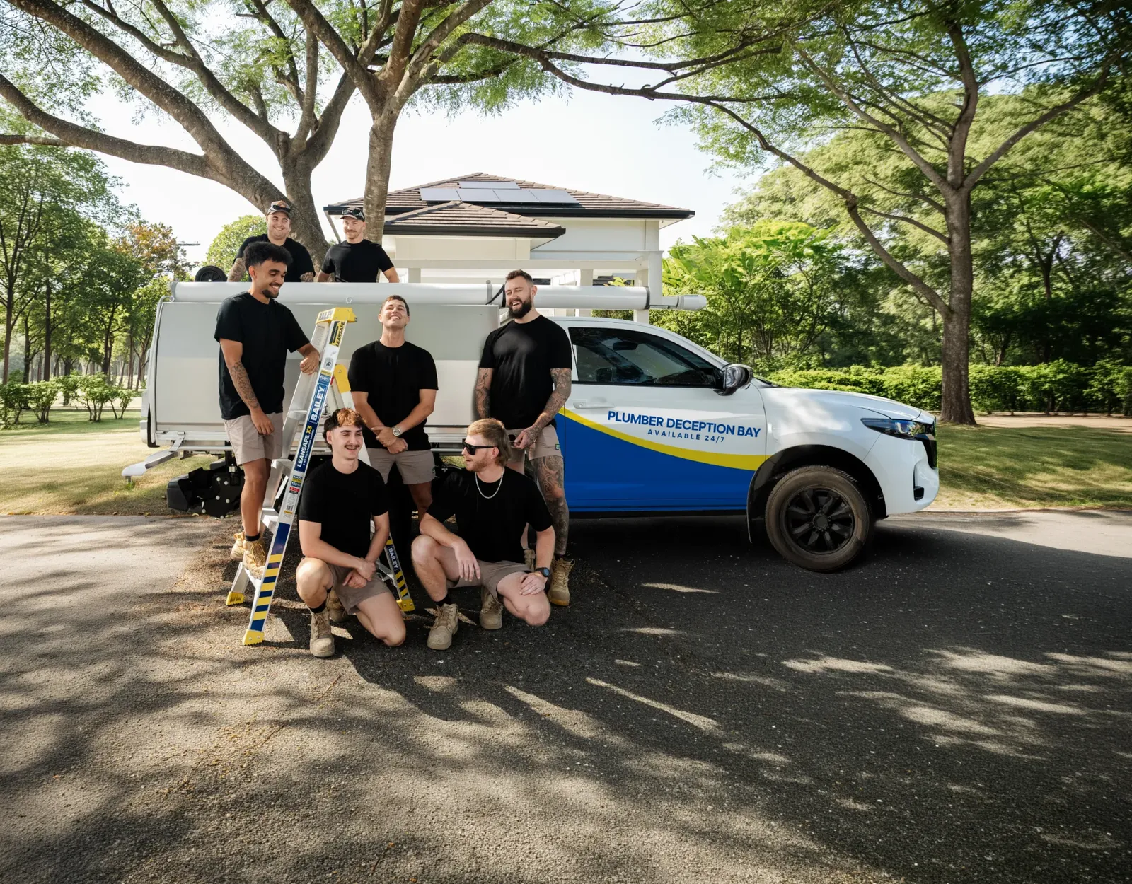 Plumber Deception Bay ute and team
