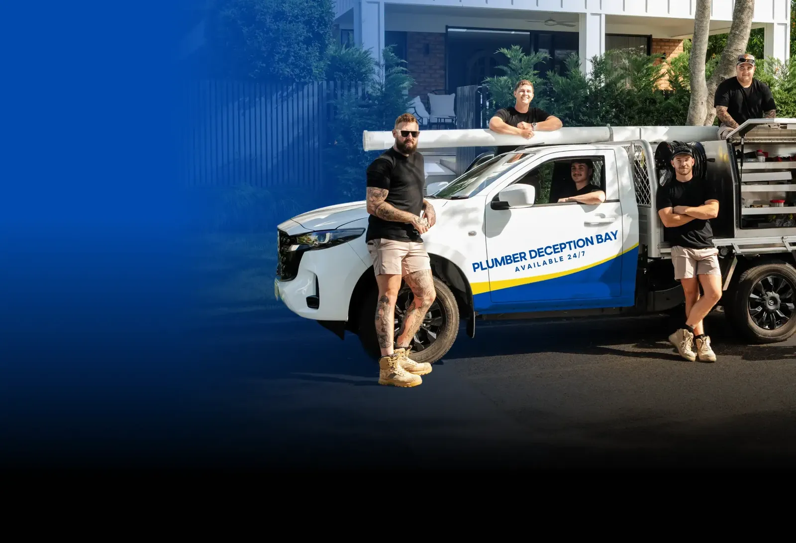 Plumber Deception Bay team with the ute